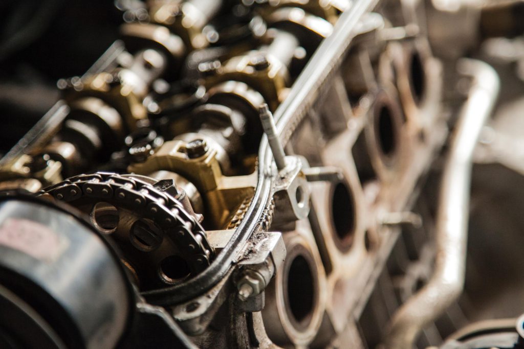 detailed car engine 